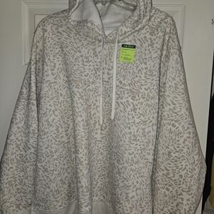 Tek Gear Women's Beige Patterned Hoodie. 2X